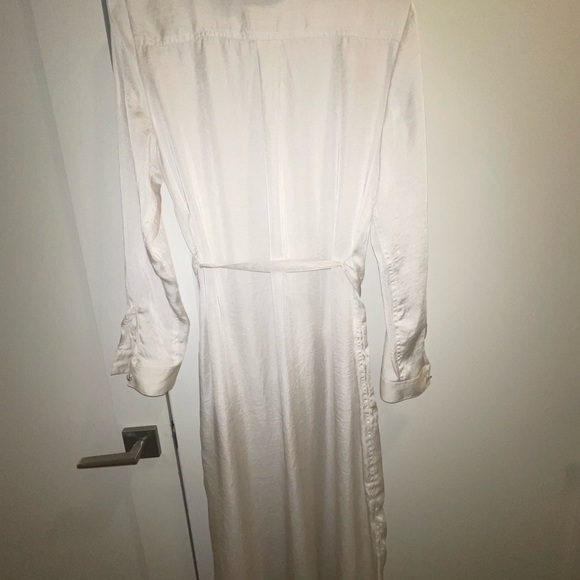 DKNY Long Elegant White Button-Up Dress NWT - Picture 5 of 7